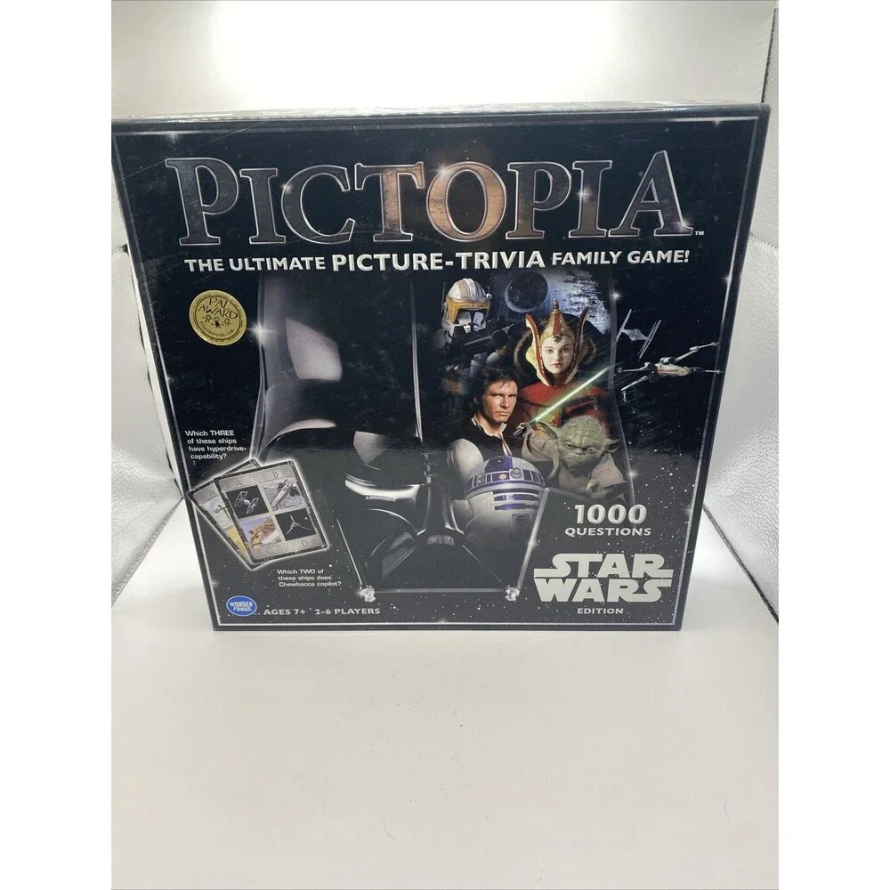 Star Wars Pictopia Picture Trivia Family Game COMPLETE Wonder Forge 2015